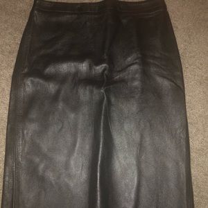 Vintage leather high waist skirt